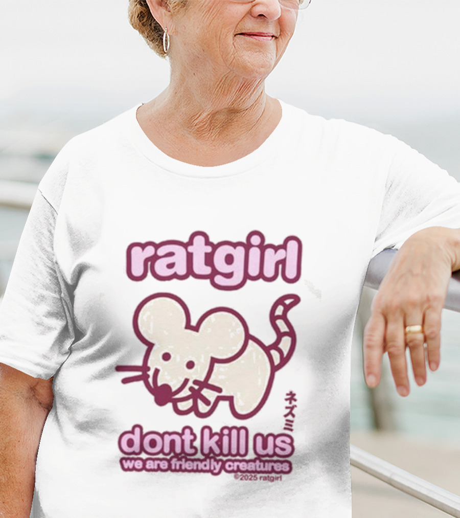 Ratgirl Dont Kill Us We Are Friendly Creatures Stray Rats T-Shirt