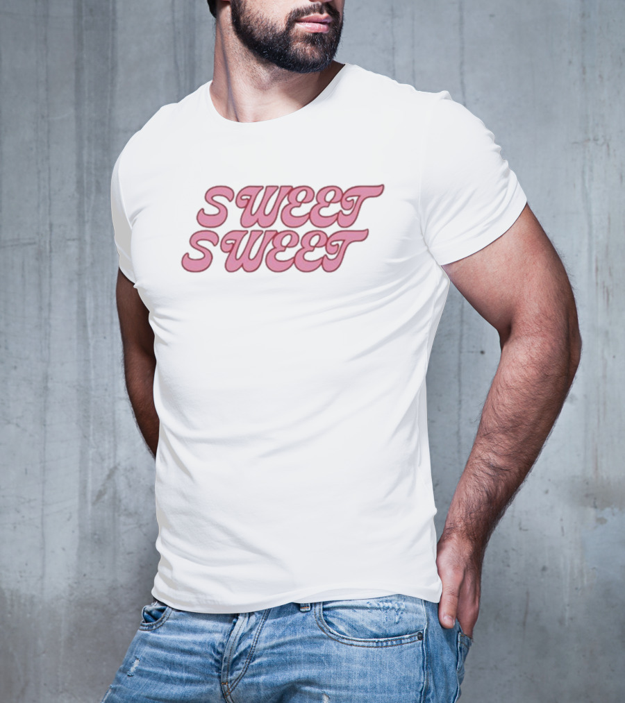 Sweet Sweet Yum Yum Retro Pink Text T-Shirt