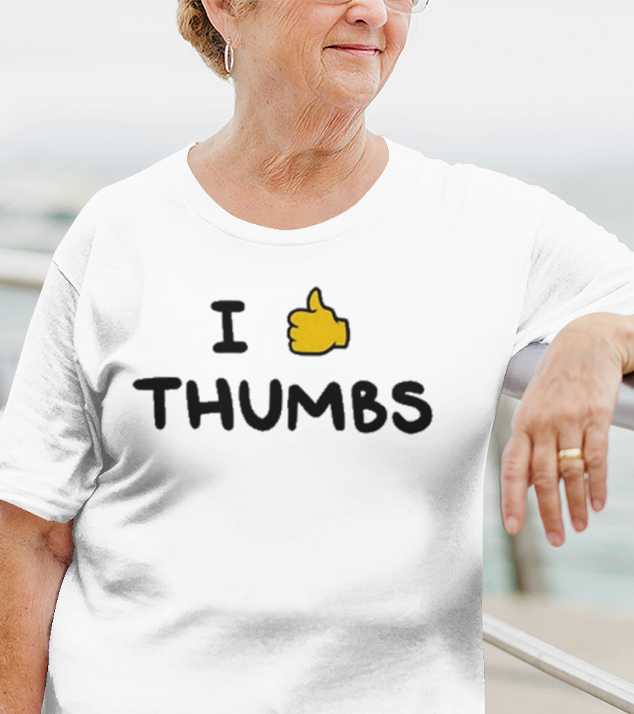 Swordscomic I Thumbs Thumbs Yellow Hand Gesture T-Shirt