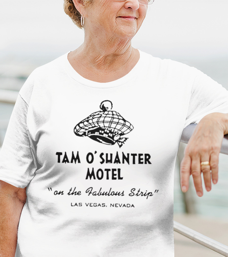 Tam O’Shanter Motel Las Vegas With Vintage Neon Sign Retro Appeal T-Shirt