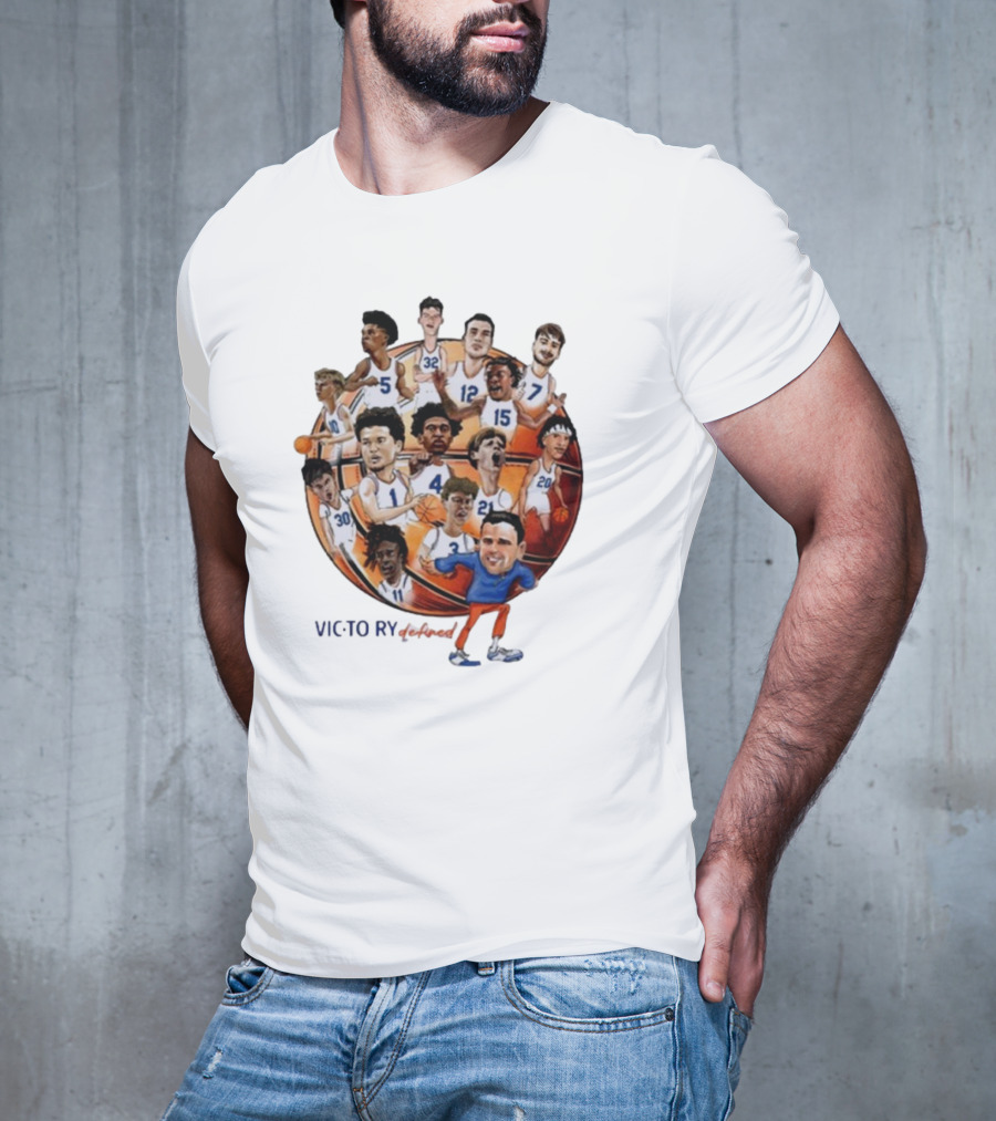 Victorious Gatorsmbk Florida Basketball Caricature Players Team Number 1 T-Shirt