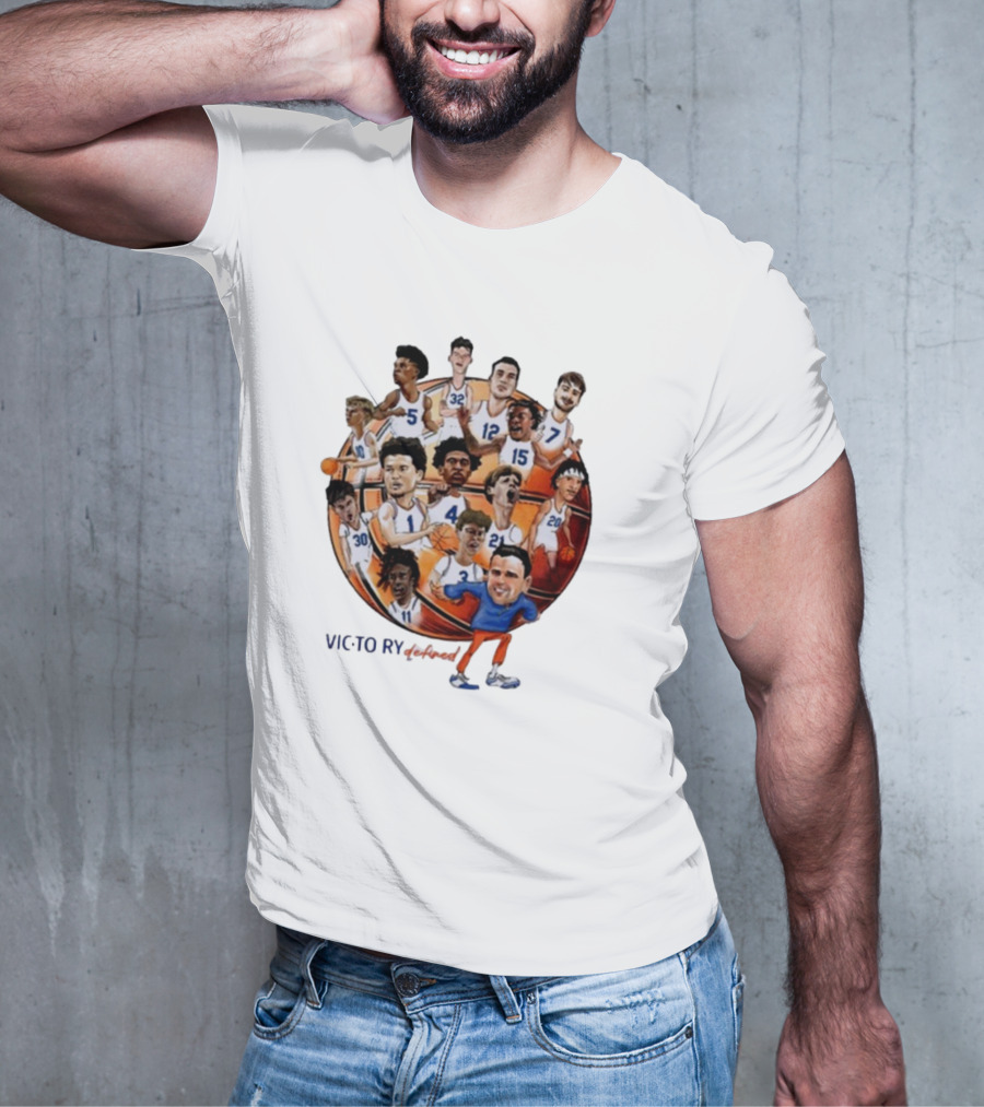Victorious Gatorsmbk Florida Basketball Caricature Players Team Number 1 T-Shirt