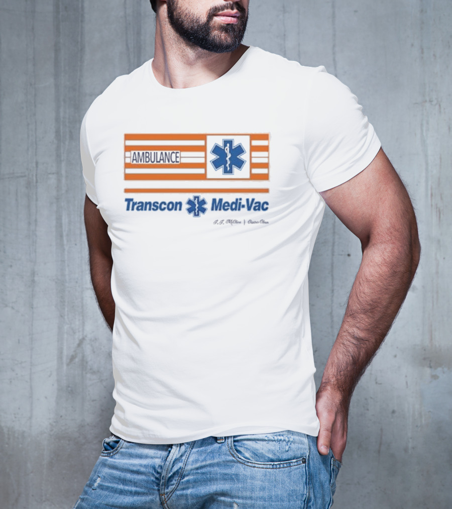 Transcon Medi-Vac Ambulance Cannonball Run E.M.T. Paramedic T-Shirt