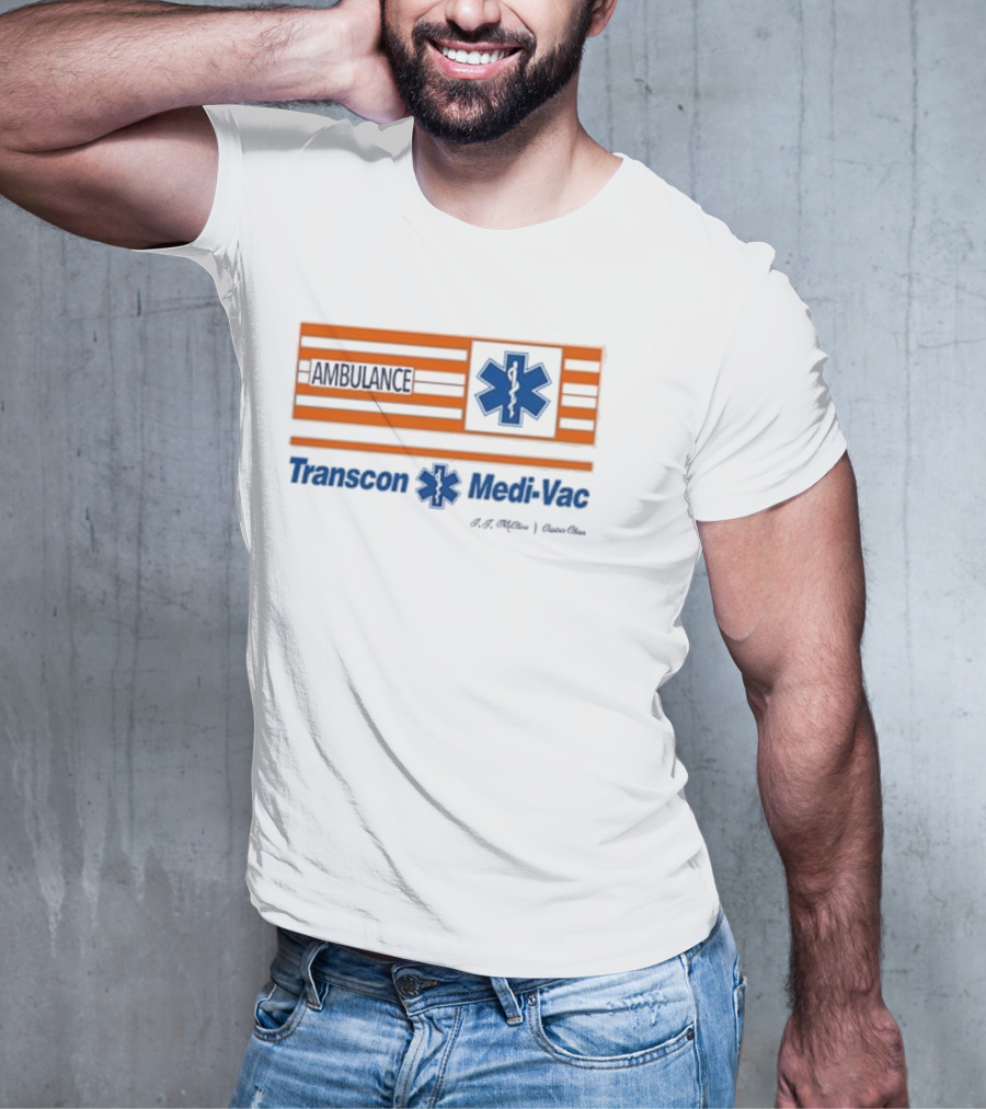 Transcon Medi-Vac Ambulance Cannonball Run E.M.T. Paramedic T-Shirt