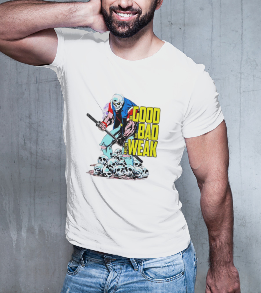 The Good The Bad And The Weak Skeleton Warrior With Skulls T-Shirt