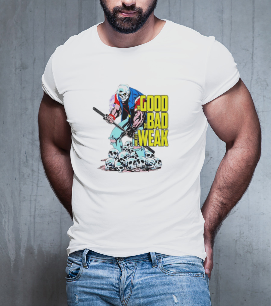 The Good The Bad And The Weak Skeleton Warrior With Skulls T-Shirt