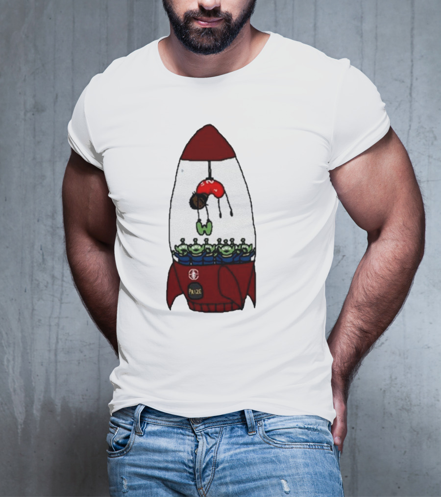 Kawhi Leonard Claw Dunk Rocket And Aliens Clippers T-Shirt