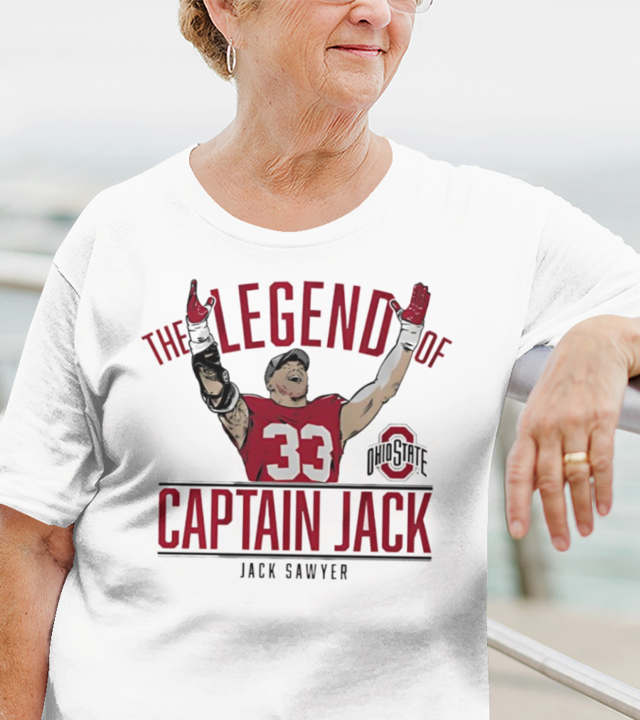 The Legend Of Captain Jack Sawyer Ohio State Buckeyes 33 Football T-Shirt