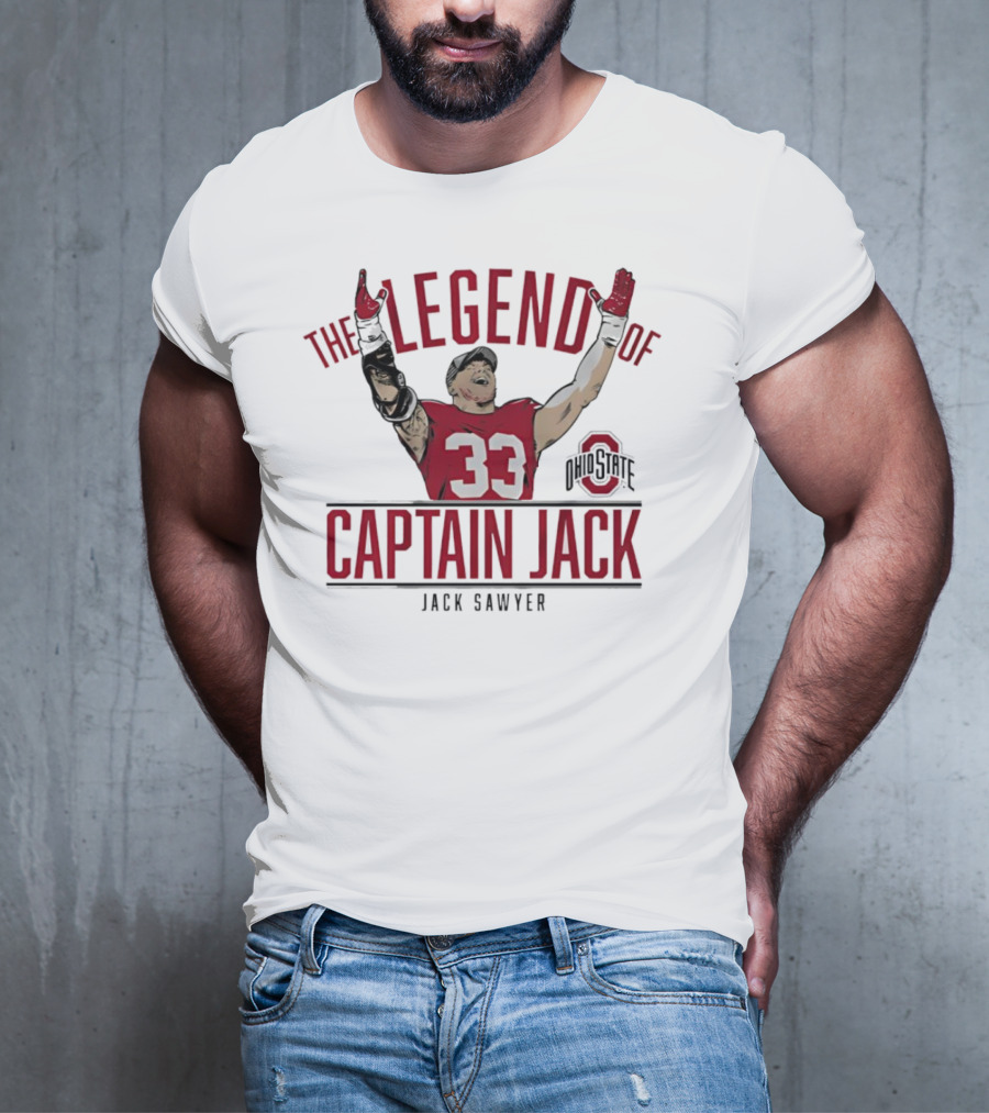 The Legend Of Captain Jack Sawyer Ohio State Buckeyes 33 Football T-Shirt