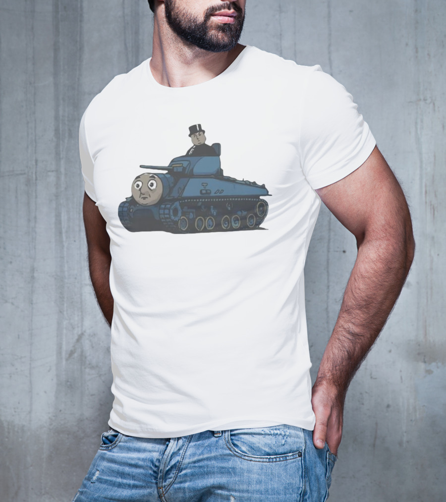 Thomas The Tank Engine And Sir Topham Hatt Tank Fusion Funny T-Shirt