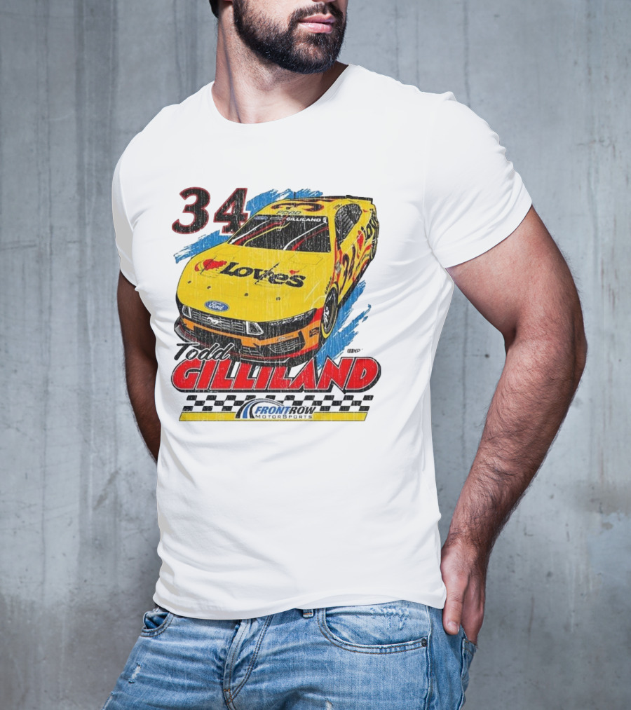 Todd Gilliland 34 Love's Front Row Motorsports Car T-Shirt