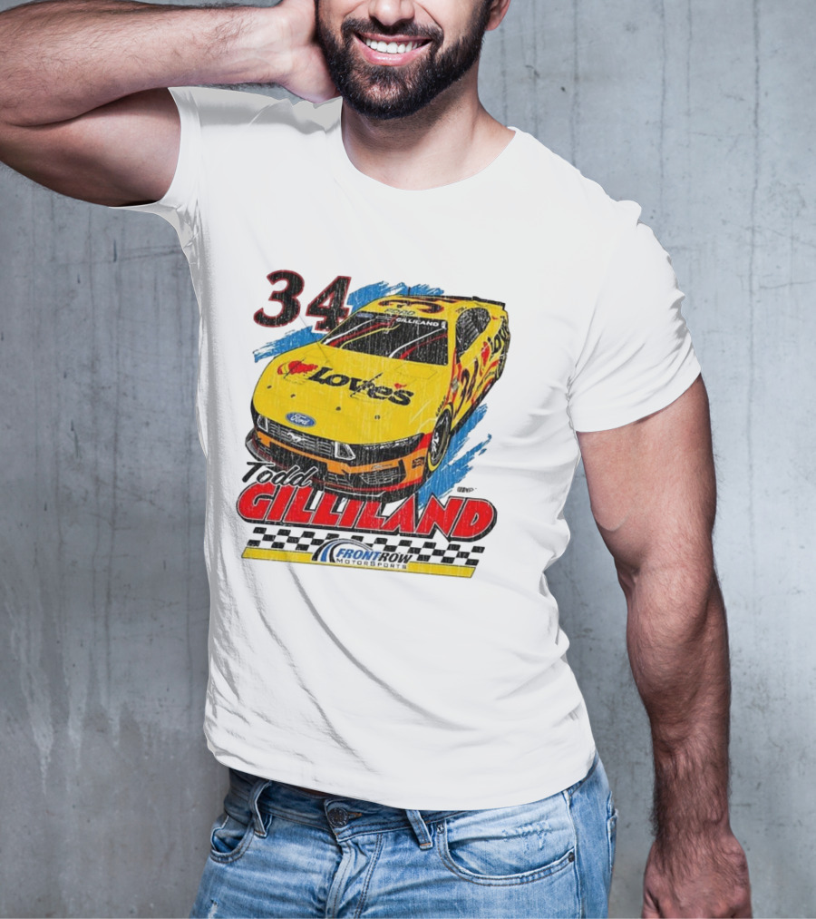 Todd Gilliland 34 Love's Front Row Motorsports Car T-Shirt