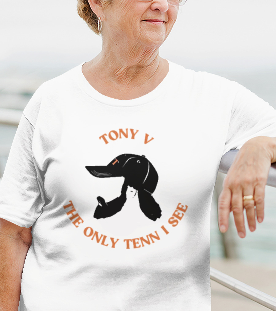 TONY V THE ONLY TENN I SEE Orange Text T-Shirt