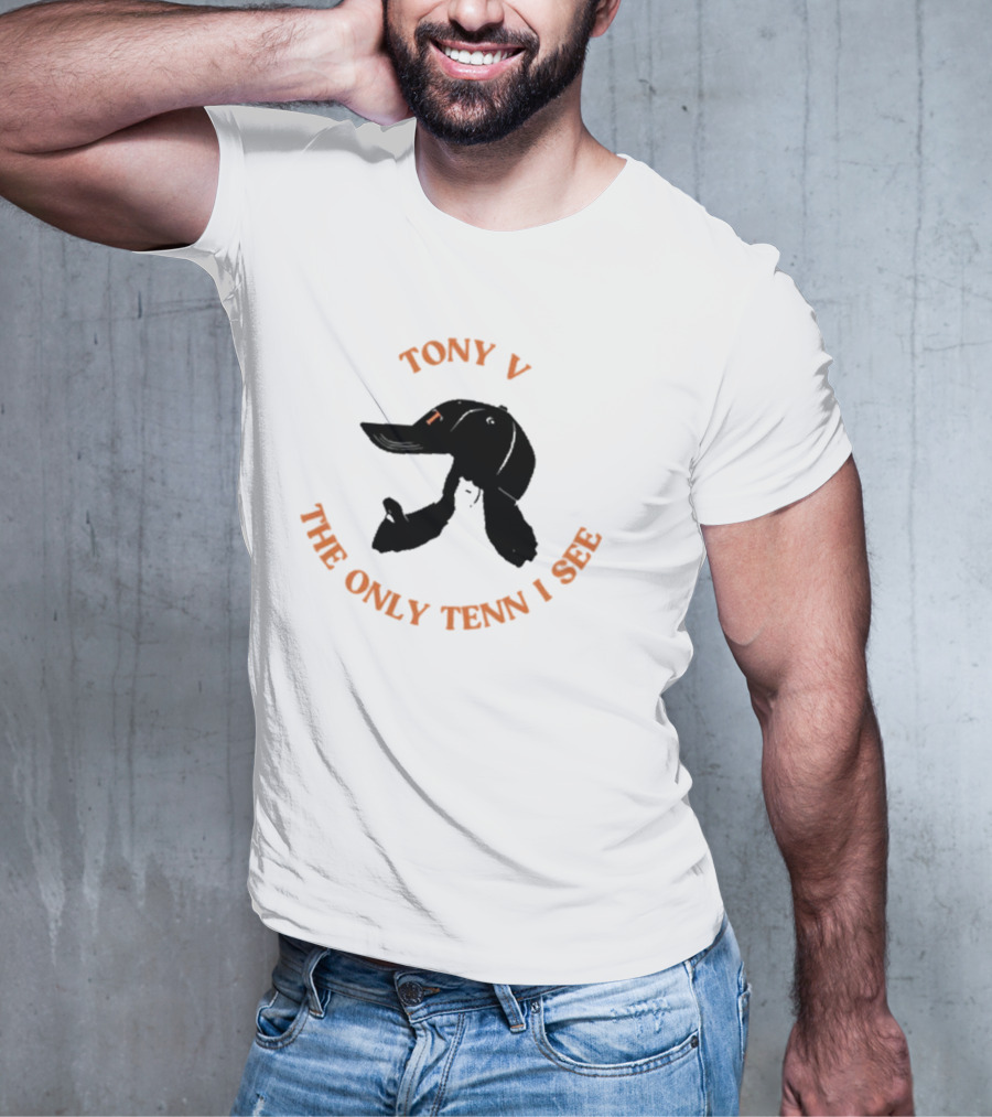 TONY V THE ONLY TENN I SEE Orange Text T-Shirt