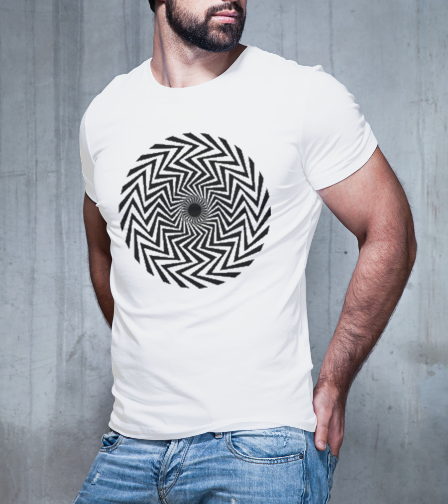 The Who X Modfather Black Spiral Union Jack British Mod Target T-Shirt