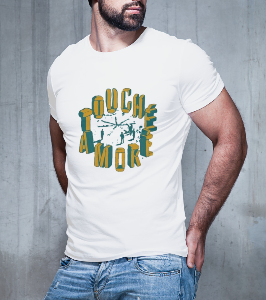 Touche Amore Circular Henge Letters With People And Structure T-Shirt