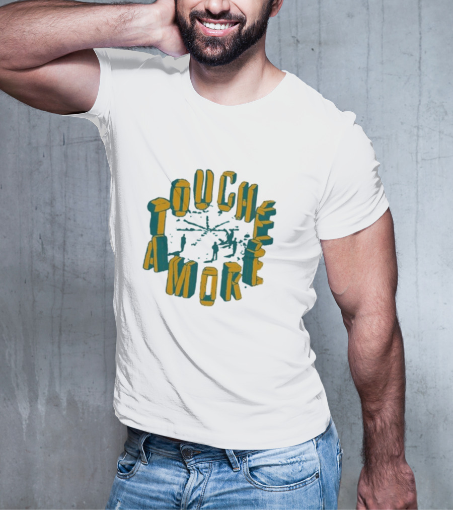 Touche Amore Circular Henge Letters With People And Structure T-Shirt