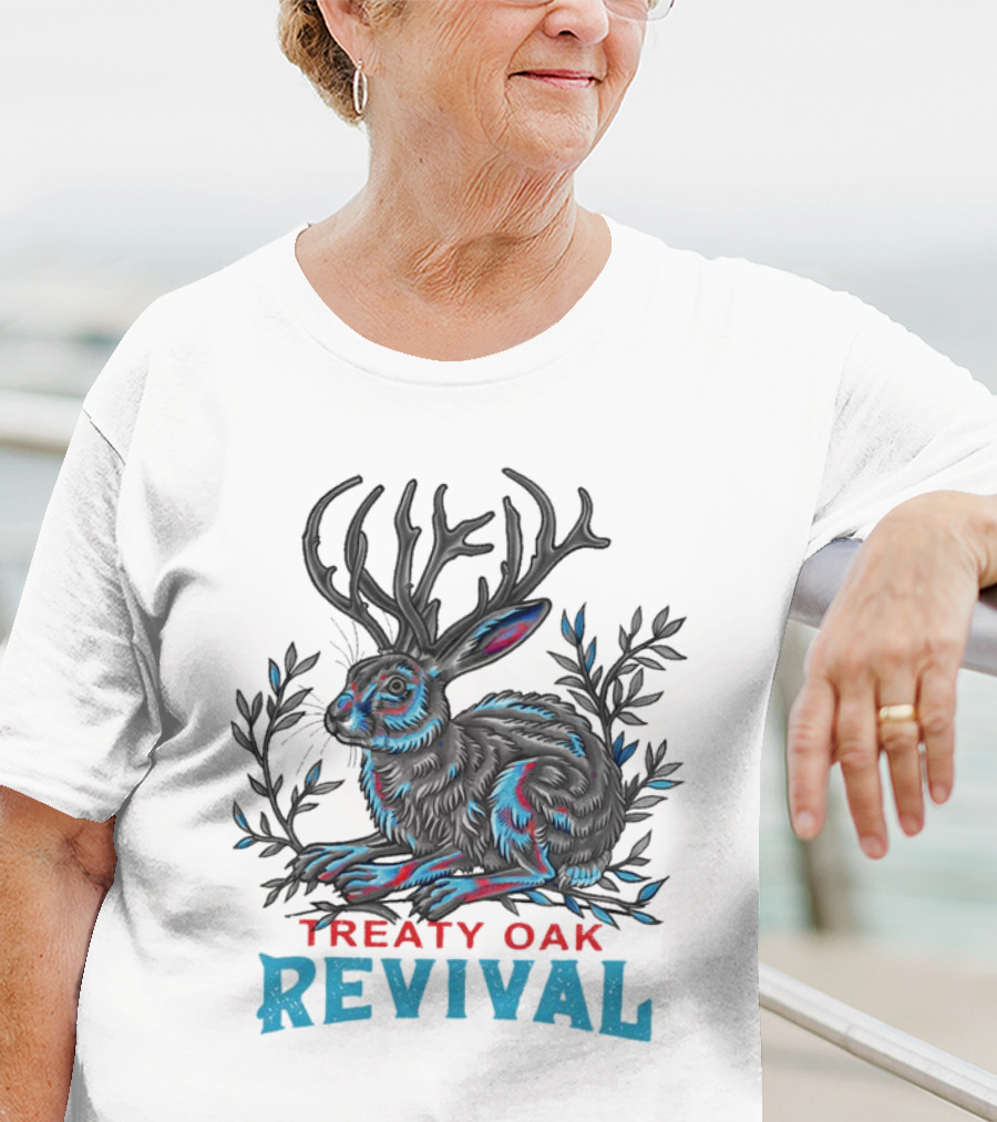 Treaty Oak Revival Jack Rabbit Psychedelic Colorful Illustration T-Shirt