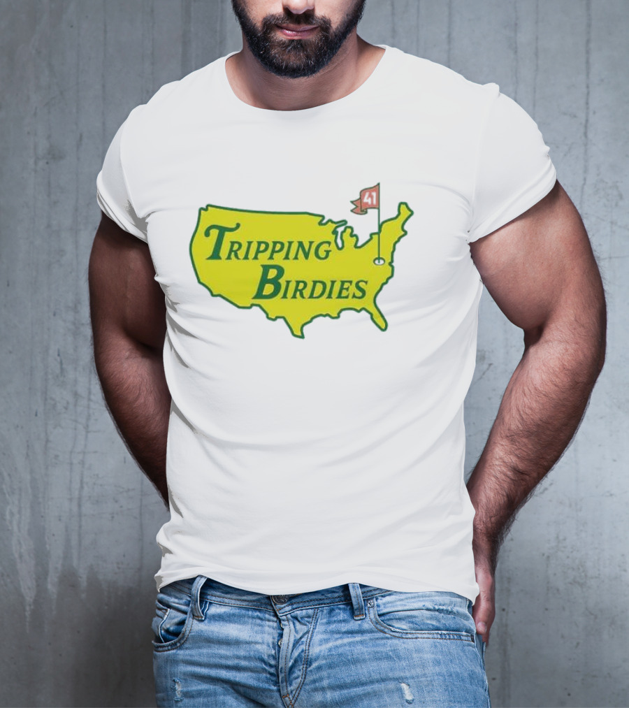Tripping Birdies USA Map Masters Golf Flag 41 T-Shirt