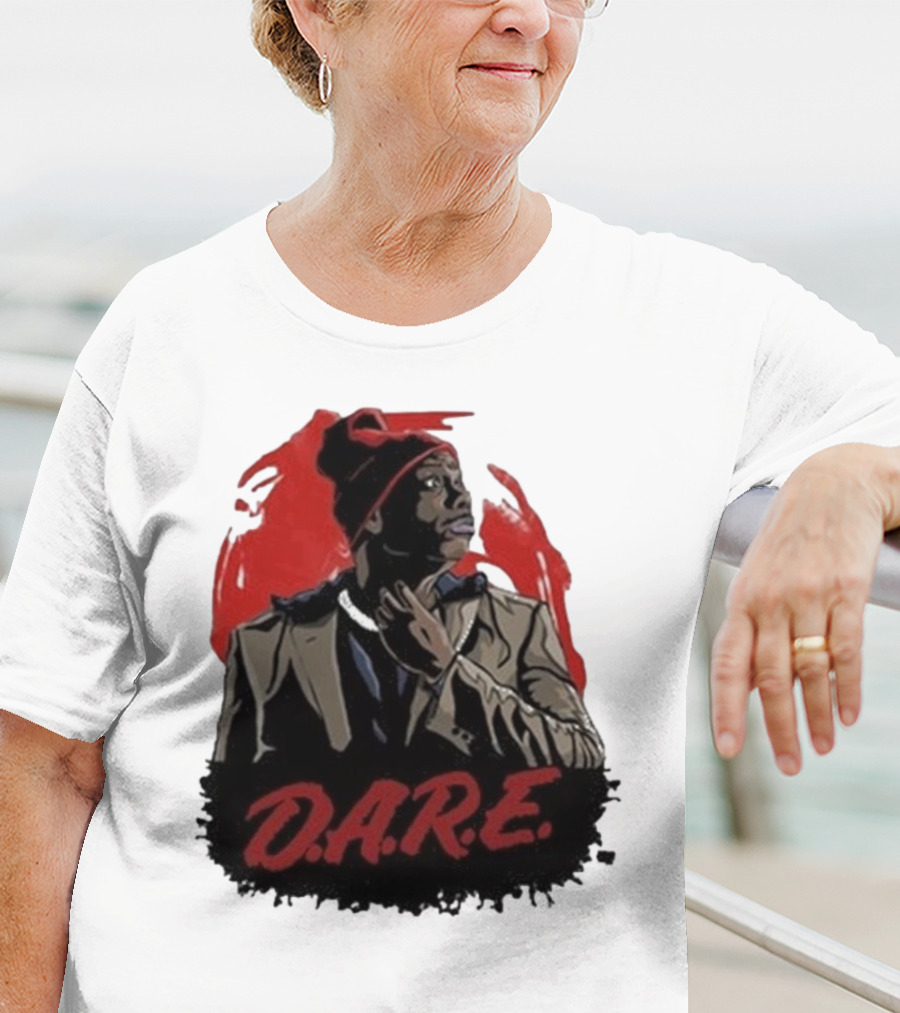 Tyrone D.A.R.E. Red Jacket Beanie Mock Hilarious Character Style T-Shirt
