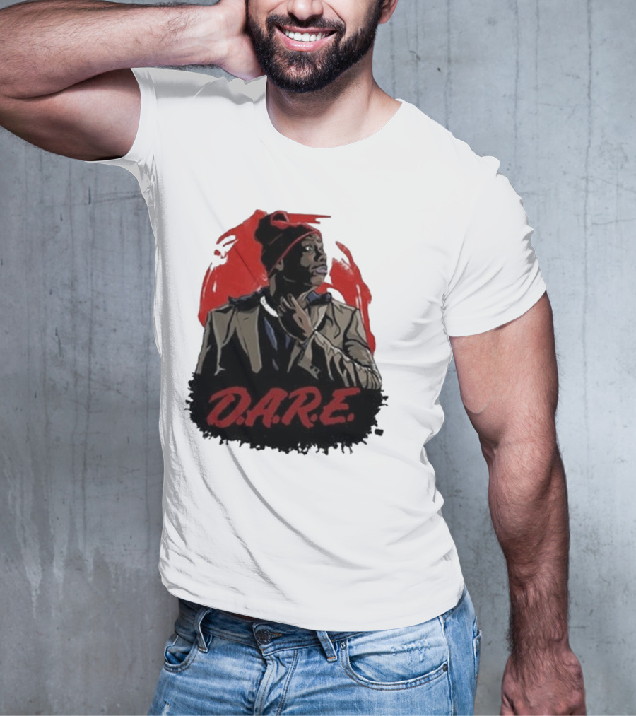 Tyrone D.A.R.E. Red Jacket Beanie Mock Hilarious Character Style T-Shirt