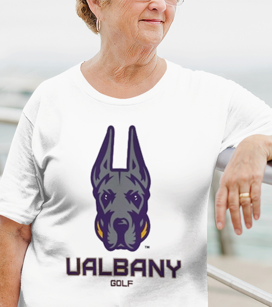 UAlbany Great Danes Golf Head Logo T-Shirt
