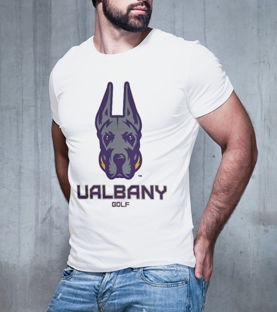 UAlbany Great Danes Golf Head Logo T-Shirt