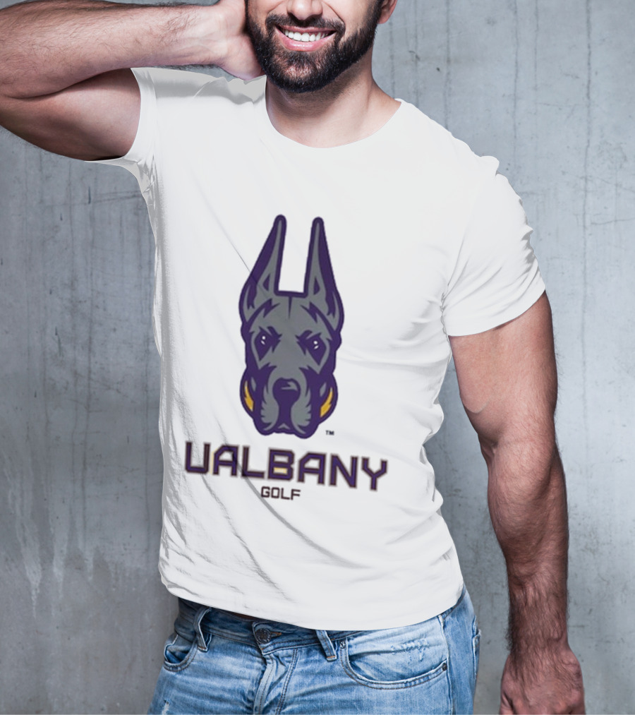 UAlbany Great Danes Golf Head Logo T-Shirt