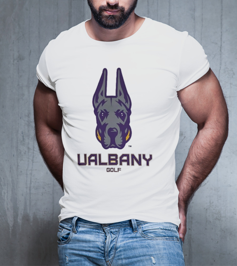 UAlbany Great Danes Golf Head Logo T-Shirt