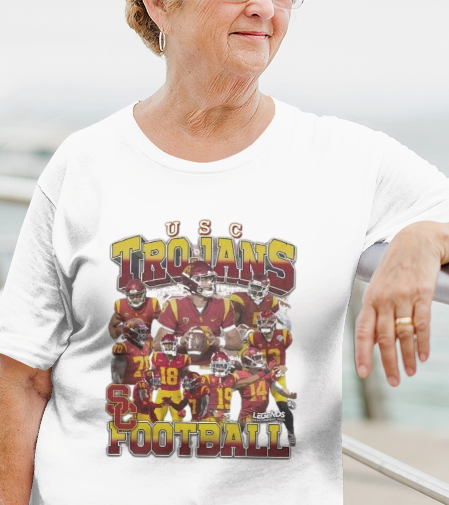 USC Trojans Football Legends Heavy Weight Players Collection T-Shirt