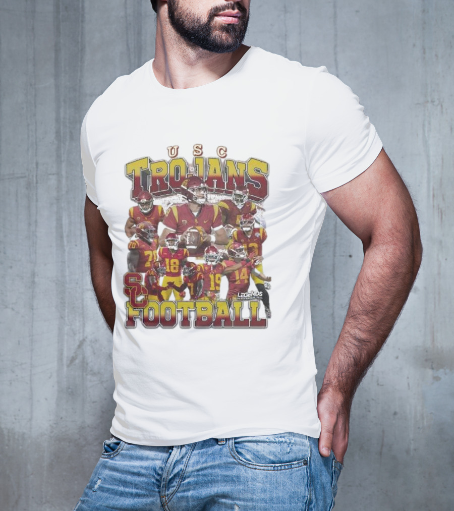 USC Trojans Football Legends Heavy Weight Players Collection T-Shirt