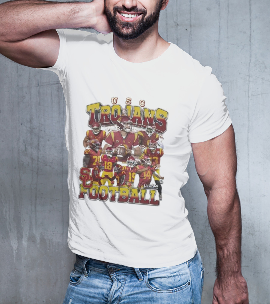 USC Trojans Football Legends Heavy Weight Players Collection T-Shirt