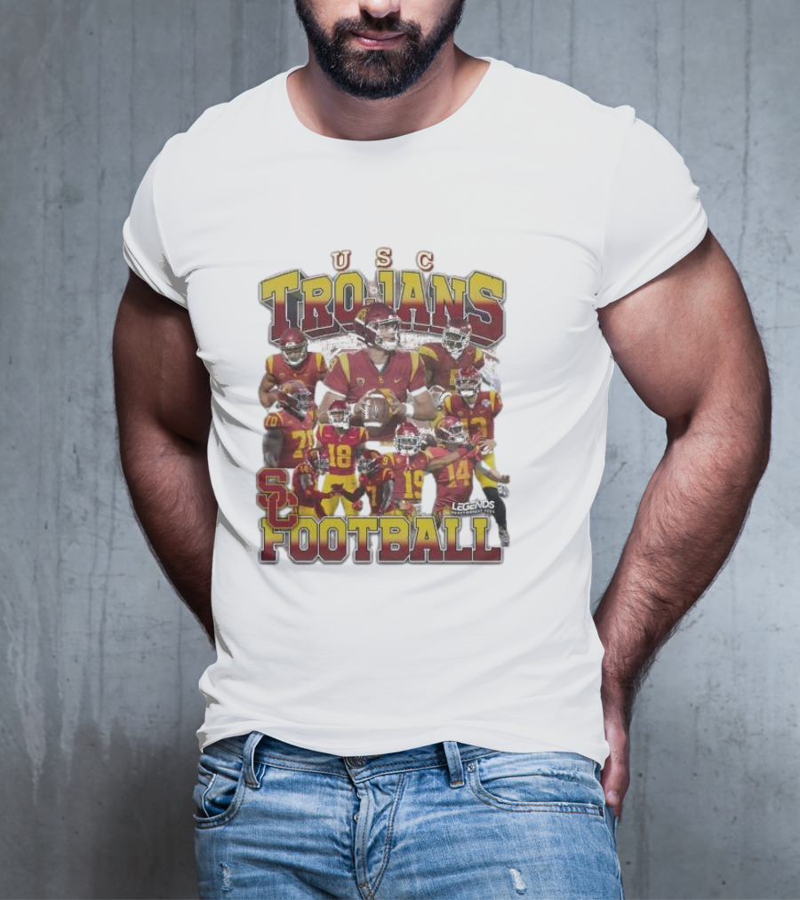 USC Trojans Football Legends Heavy Weight Players Collection T-Shirt
