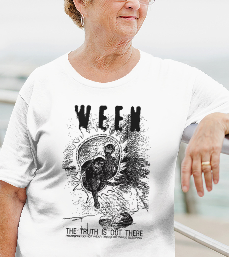 Ween The Truth Is Out There Warning Skeleton Vision T-Shirt