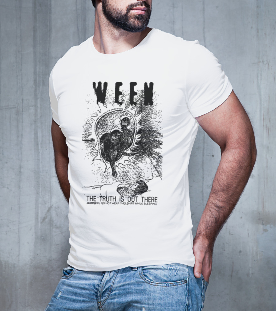 Ween The Truth Is Out There Warning Skeleton Vision T-Shirt