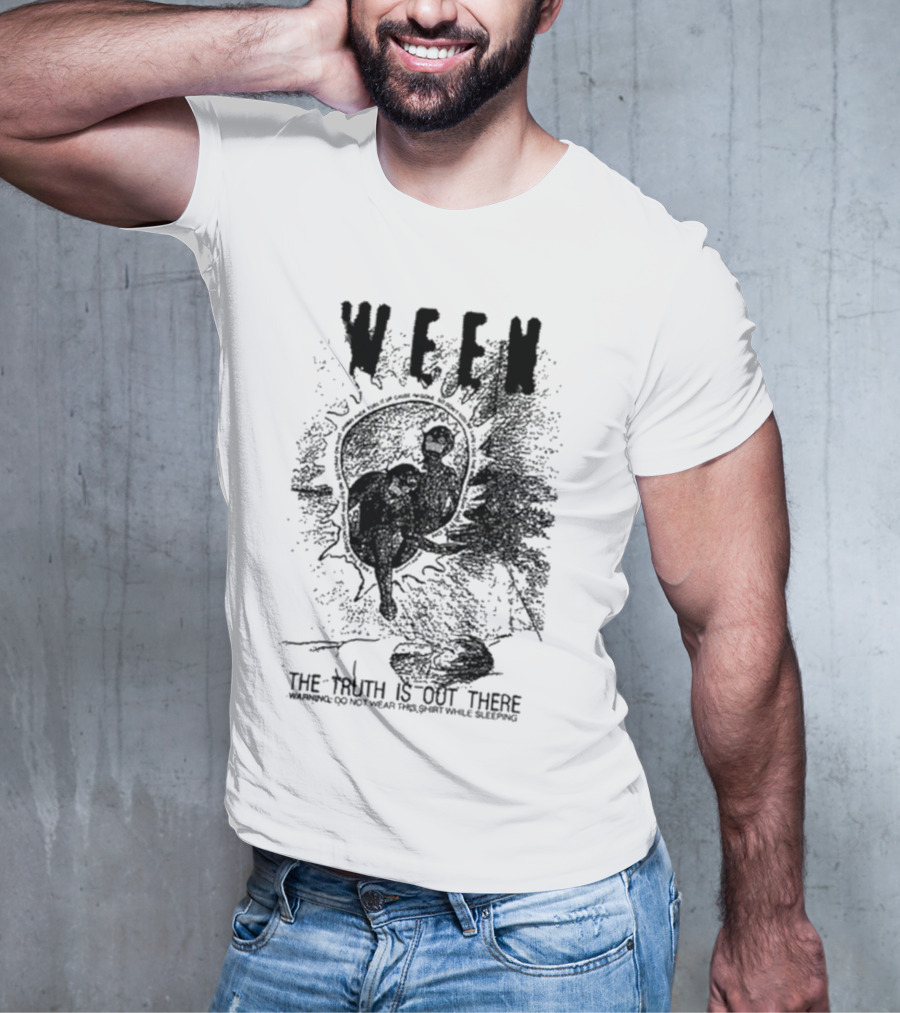 Ween The Truth Is Out There Warning Skeleton Vision T-Shirt