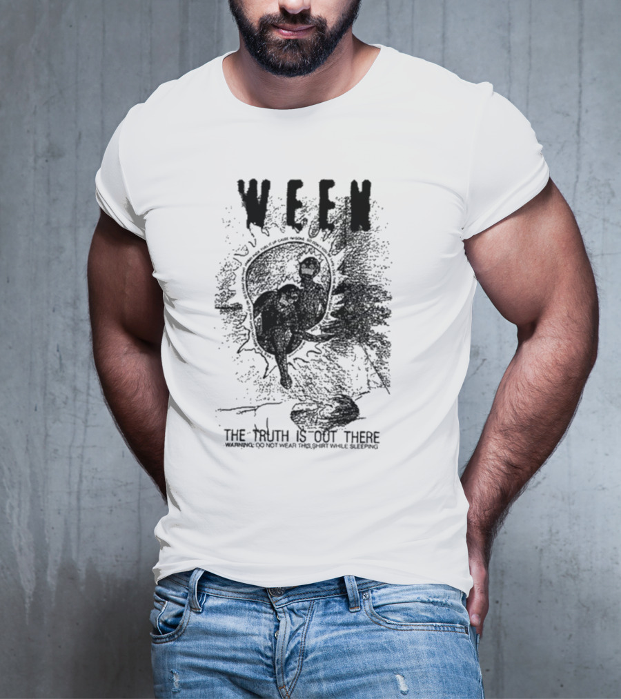 Ween The Truth Is Out There Warning Skeleton Vision T-Shirt