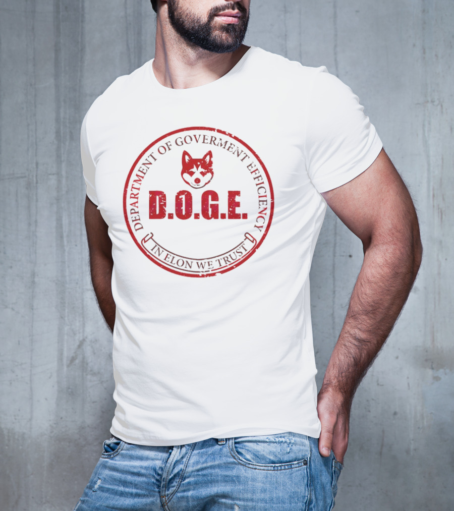 Department Of Government Efficiency D.O.G.E. In Elon We Trust Vintage Doge T-Shirt