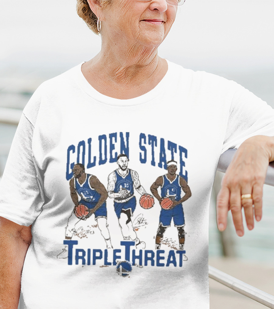 Golden State Triple Threat Green Curry Butler III T-Shirt