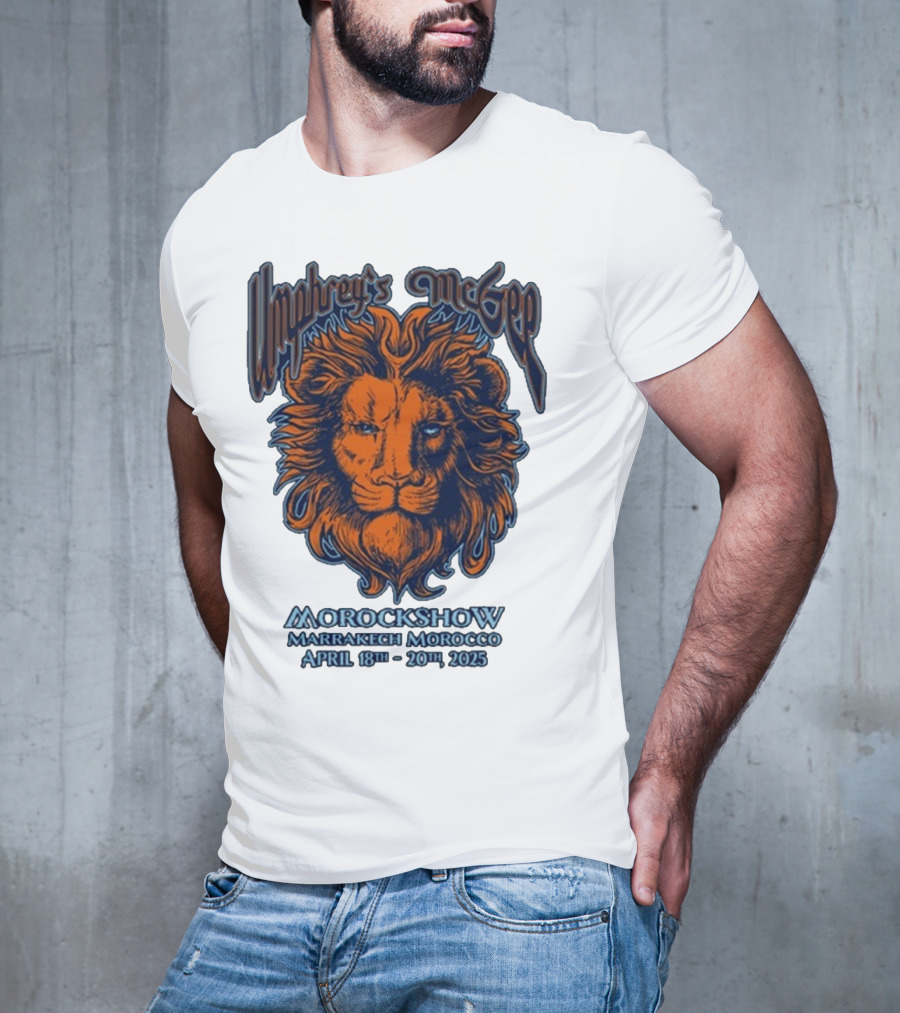 Umphrey’s McGee Morockshow Marrakech Morocco April 18th-20th 2025 Lion Art T-Shirt