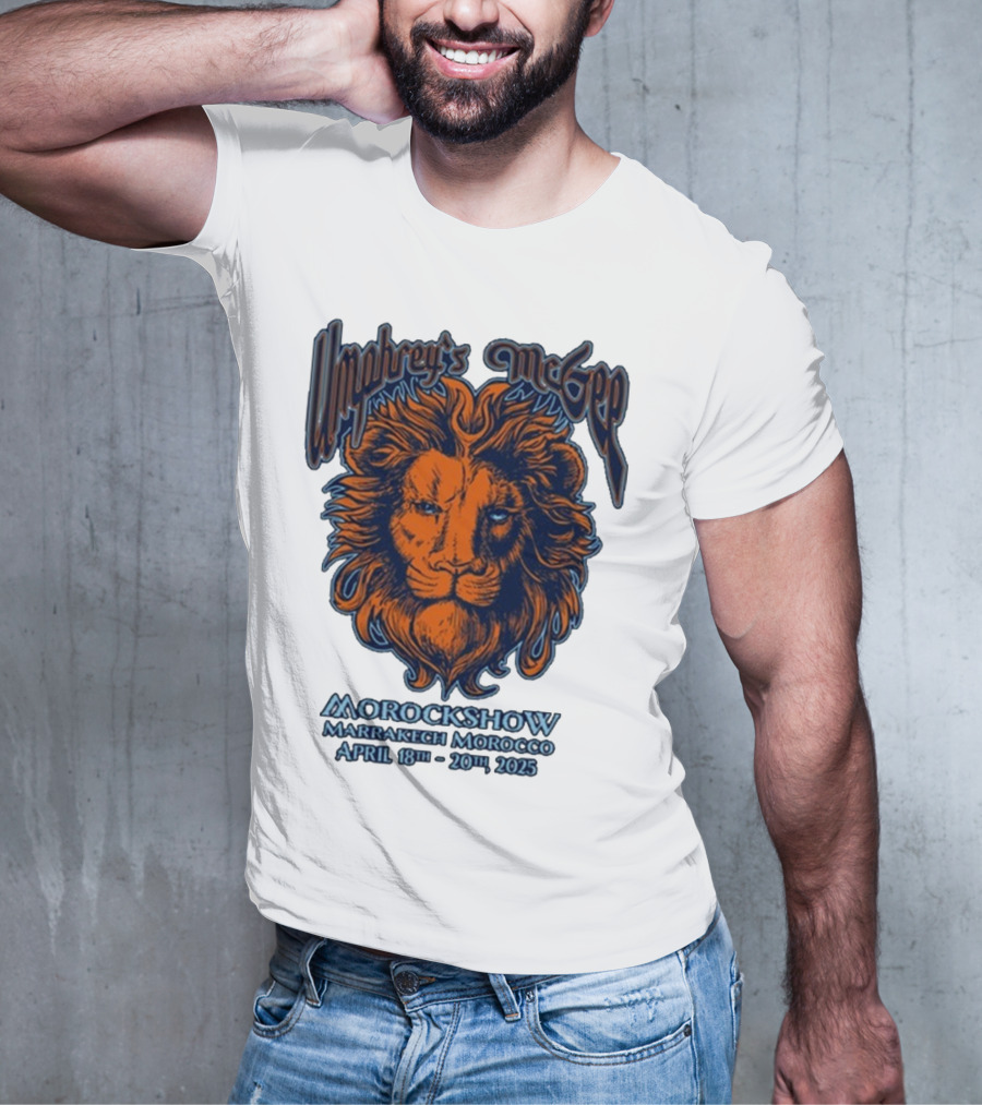 Umphrey’s McGee Morockshow Marrakech Morocco April 18th-20th 2025 Lion Art T-Shirt