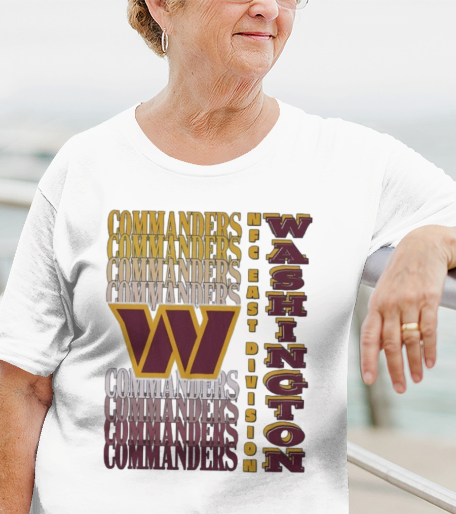Washington Commanders NFC East Division W Logo Football Team T-Shirt