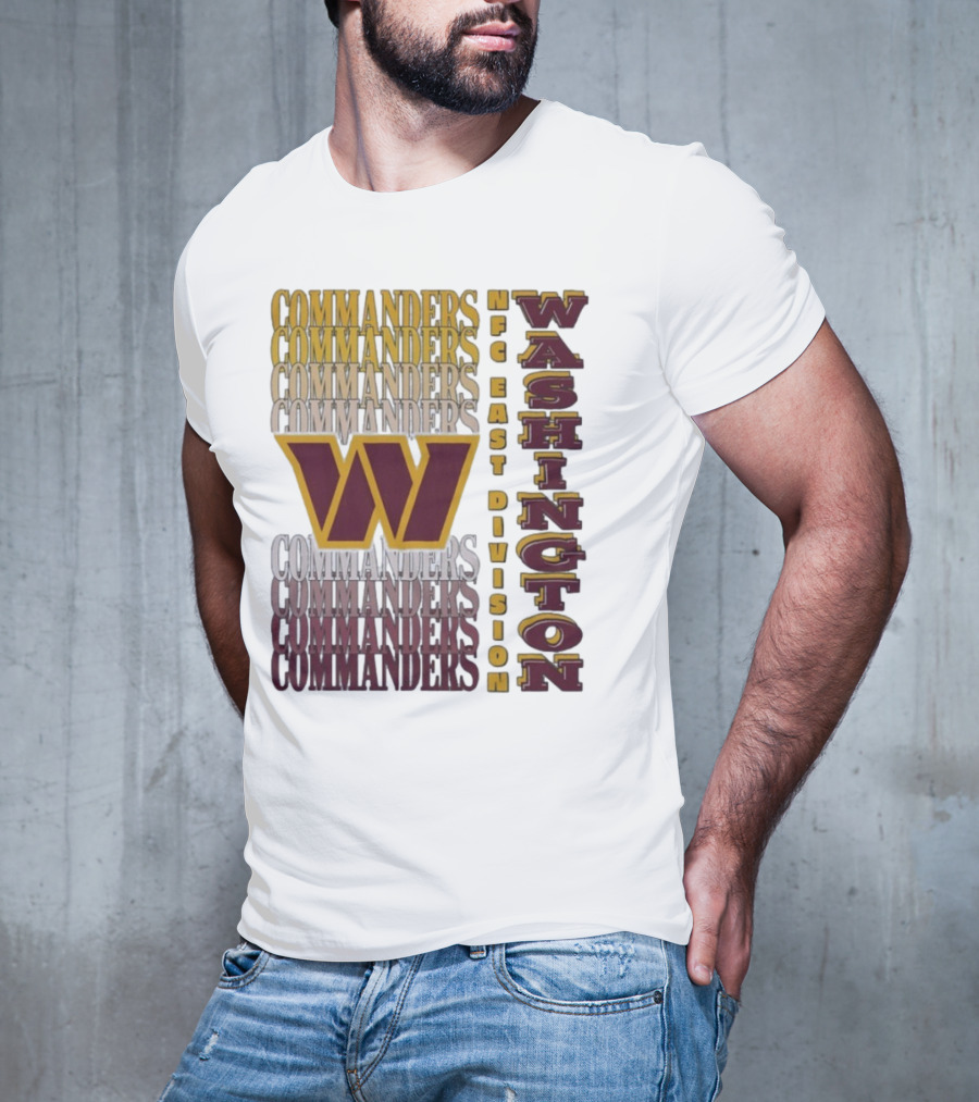 Washington Commanders NFC East Division W Logo Football Team T-Shirt