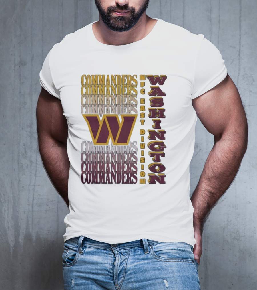 Washington Commanders NFC East Division W Logo Football Team T-Shirt