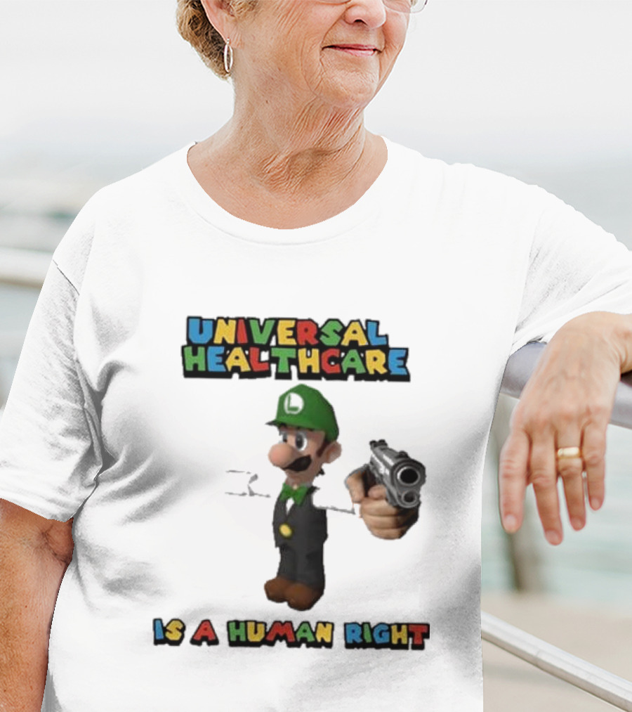 Universal Healthcare Is A Human Right Luigi Mangione Imagery T-Shirt
