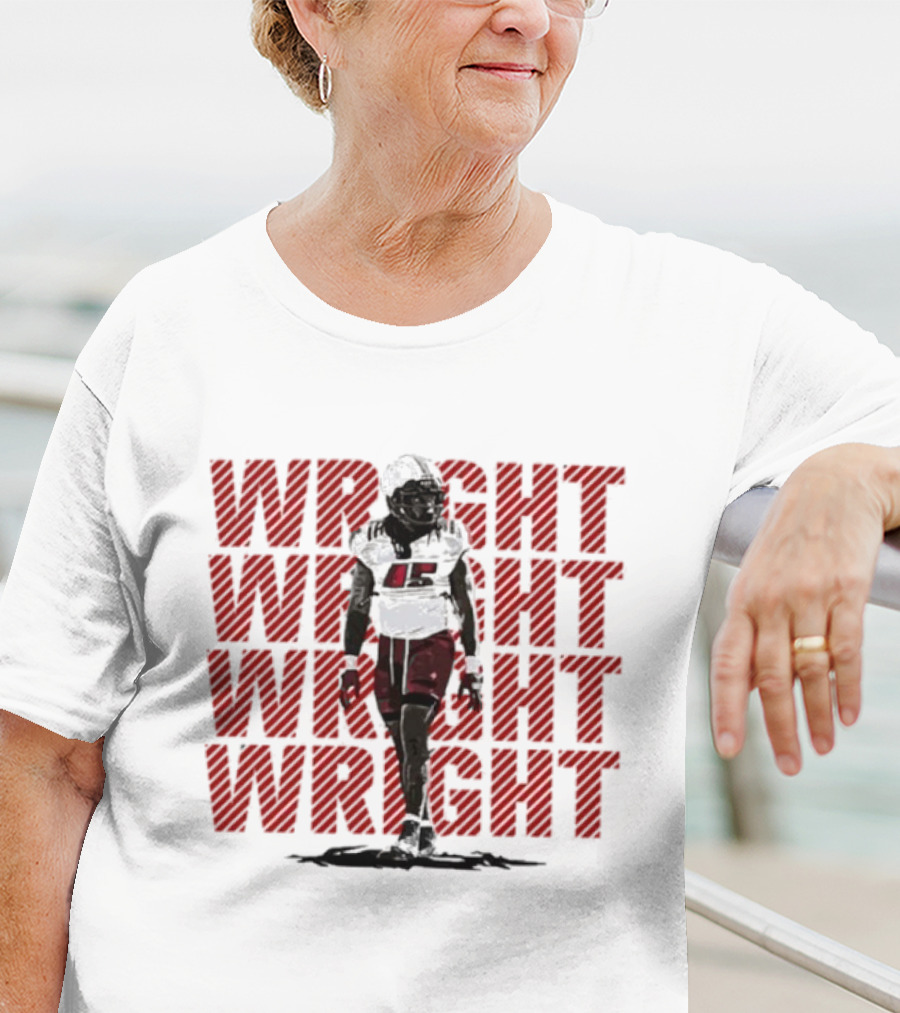 Wright Football Gameday Player Red Athletic Repetition T-Shirt