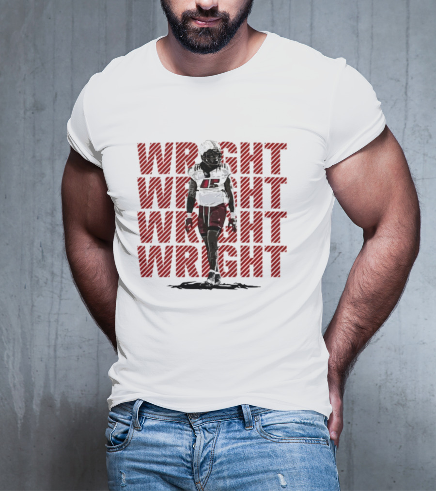 Wright Football Gameday Player Red Athletic Repetition T-Shirt