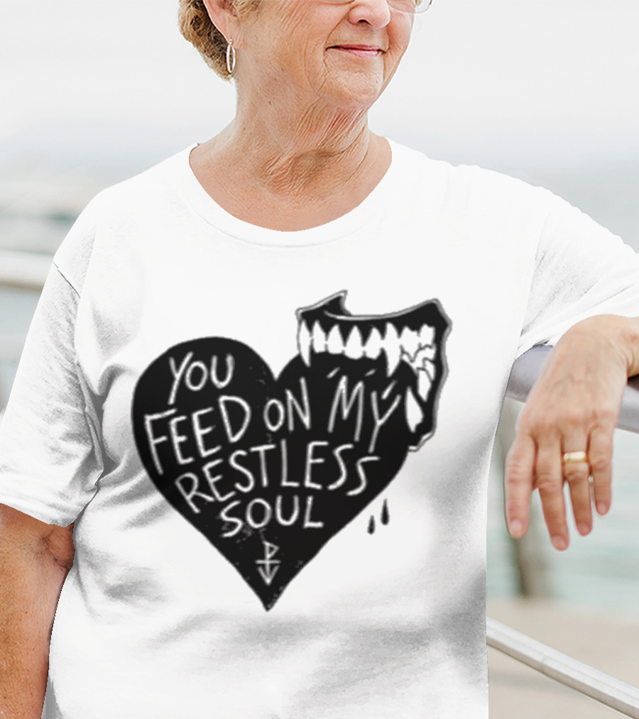 You Feed On My Restless Soul Aggressive Creature Burst Out Horror Theme T-Shirt