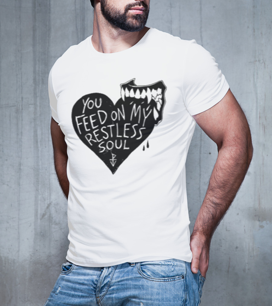 You Feed On My Restless Soul Aggressive Creature Burst Out Horror Theme T-Shirt