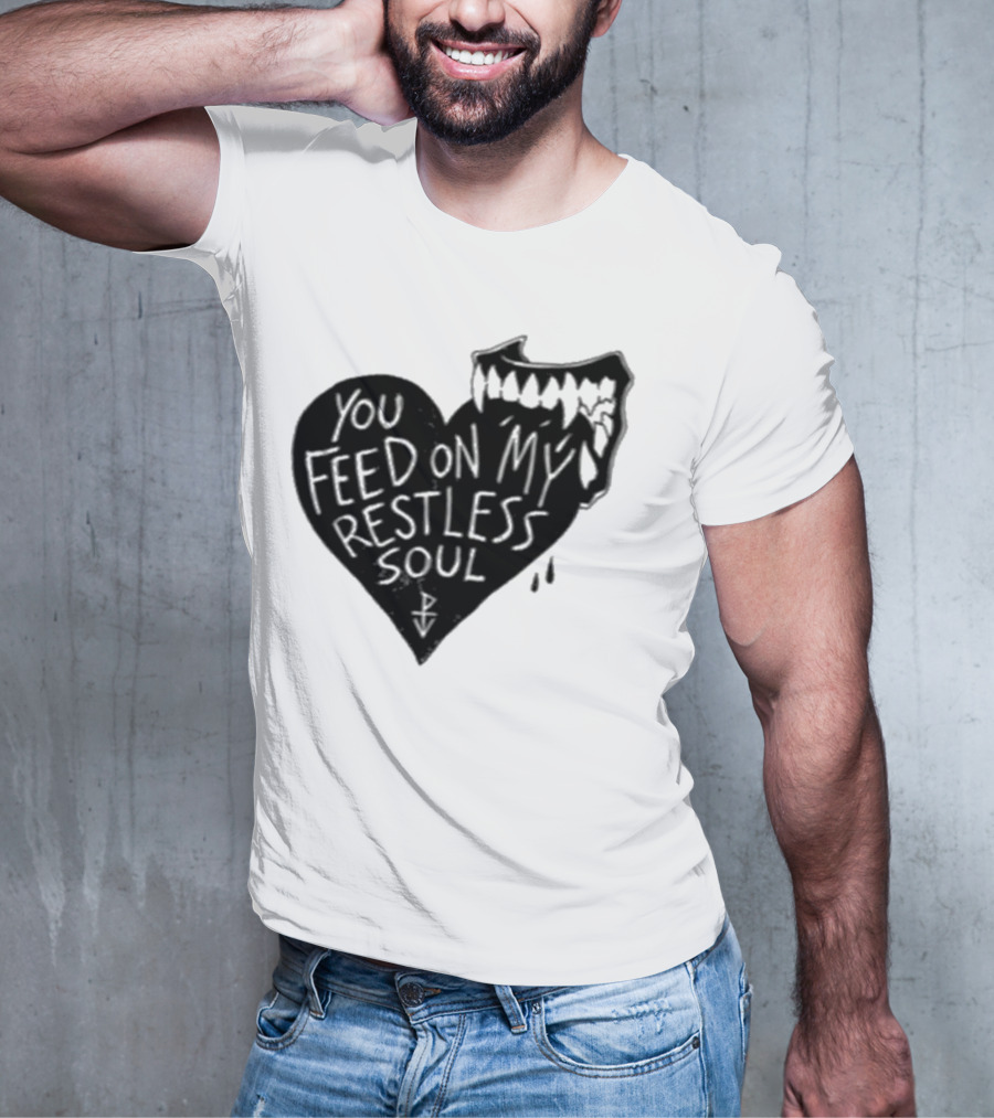 You Feed On My Restless Soul Aggressive Creature Burst Out Horror Theme T-Shirt